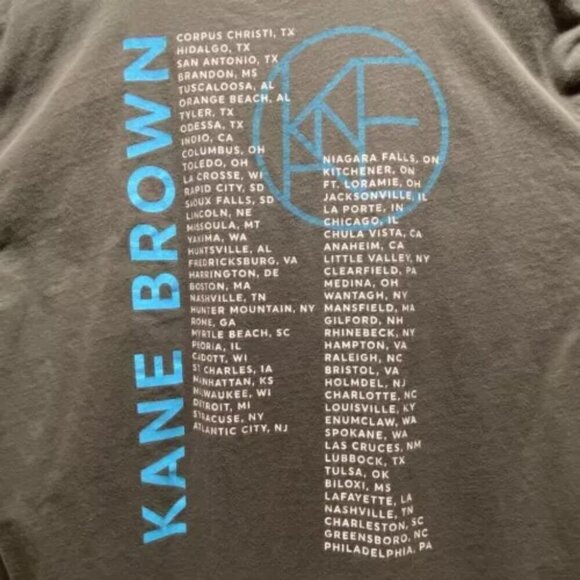 Kane Brown Concert T-Shirt Size XL Dark Gray Next Level Apparel Cotton Blend - Picture 4 of 12